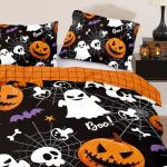 Queen Halloween Duvet Cover Set with Pillowcases