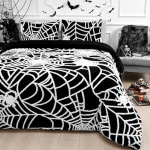 Spooky Spider Web Queen Comforter Set