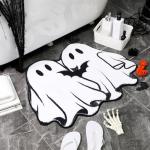 Halloween Ghost Bat Bath Rug - Non-Slip, 31.4 Inch