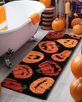 Fall Pumpkin Bathroom Runner Rug for Autumn Decor