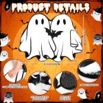Halloween Ghost Bat Bath Rug - Non-Slip, 31.4 Inch