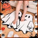 Halloween Ghost Bat Bath Rug - Non-Slip, 31.4 Inch