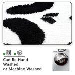 Fluffy Black Skull Bath Mat - Non-Slip Washable