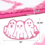 Pink Halloween Bath Mat - Ghost Non-Slip Rug