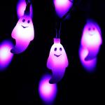60 LED Purple Ghost String Lights for Halloween