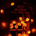 Runleo 30 LED Pumpkin String Lights for Halloween