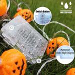 Runleo 30 LED Pumpkin String Lights for Halloween