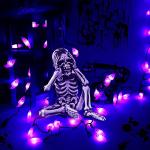 60 LED Purple Ghost String Lights for Halloween