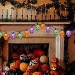 Skull String Lights for Halloween Decor 8.5Ft