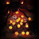Runleo 30 LED Pumpkin String Lights for Halloween