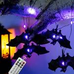 Bohon Battery Operated Bat Fairy String Lights