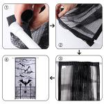 Black Lace Halloween Window Curtains - 2 Pack