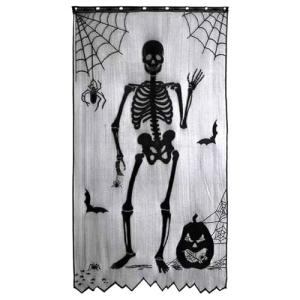 Halloween Spider Web Skull Door Curtain