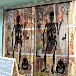 Halloween Spider Web Skull Door Curtain