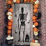 Halloween Spider Web Skull Door Curtain