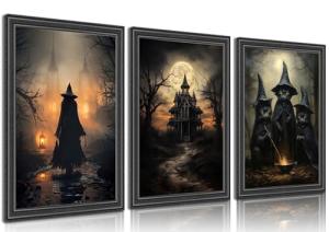 Set of 3 Halloween Canvas Art Prints