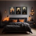 Set of 3 Halloween Canvas Art Prints