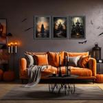Set of 3 Halloween Canvas Art Prints