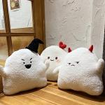 Cute Ghost Plush Pillow for Fun Room Decor