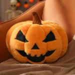 Evil Pumpkin Throw Pillows for Halloween Decor