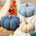 Fall Pumpkin Plush Throw Pillows - 3 Pack