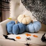 Fall Pumpkin Plush Throw Pillows - 3 Pack