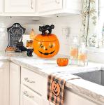 Halloween Cat Pumpkin Cookie Jar - Fun Storage