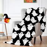 Funny Ghost Halloween Throw Blanket - Cozy 40x50 Inch