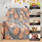 Cute Halloween Pumpkin Throw Blanket - 40"x60