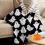 Funny Ghost Halloween Throw Blanket - Cozy 40x50 Inch