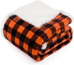 Halloween Sherpa Throw Blanket - Cozy Fuzzy Plaid