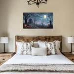 Halloween Haunted House Canvas Wall Art 20x40in