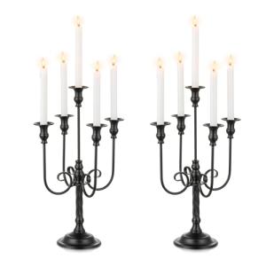 Candeldo Black Gothic Candelabra Set of 2