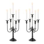 Candeldo Black Gothic Candelabra Set of 2