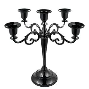 5-Candle Metal Candelabra for Home Decor