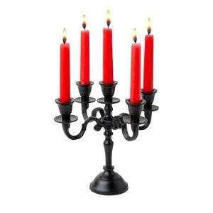 Black Matte 5-Arm Baby Candelabra for Home Decor