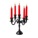 Black Matte 5-Arm Baby Candelabra for Home Decor