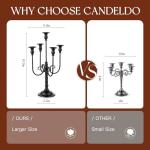 Candeldo Black Gothic Candelabra Set of 2