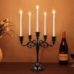 5-Candle Metal Candelabra for Home Decor