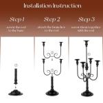 Candeldo Black Gothic Candelabra Set of 2