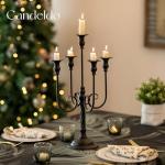 Candeldo Black Gothic Candelabra Set of 2