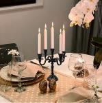 Black Matte 5-Arm Baby Candelabra for Home Decor