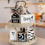 6PCS Halloween Tiered Tray Decor Set