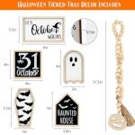 6PCS Halloween Tiered Tray Decor Set
