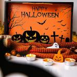 Huwena Halloween Wooden Serving Tray with Handles