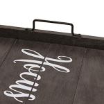 Black Wood Serving Tray with Handles, 15.50"x12