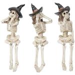 No-Evil Skeleton Figurines Halloween Decor Set of 3
