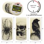 Halloween LED Flameless Candles with Spooky Designs