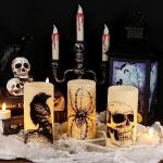 Halloween LED Flameless Candles with Spooky Designs