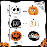 Reversible Halloween Tiered Tray Decorations, 3ct